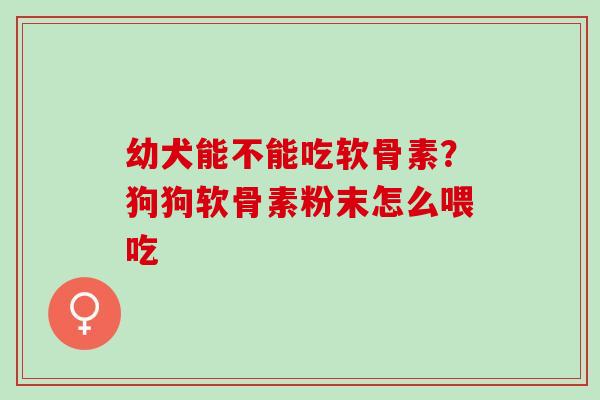 幼犬能不能吃软骨素？狗狗软骨素粉末怎么喂吃
