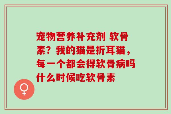 宠物营养补充剂 软骨素？我的猫是折耳猫，每一个都会得软骨病吗什么时候吃软骨素
