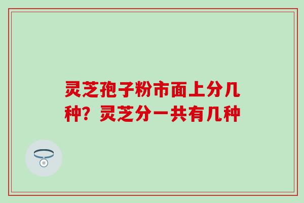 灵芝孢子粉市面上分几种？灵芝分一共有几种