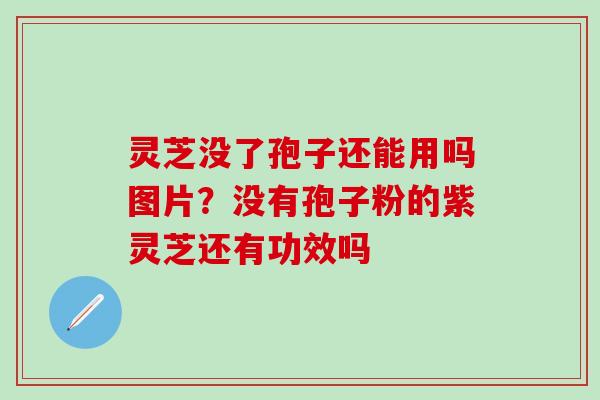 灵芝没了孢子还能用吗图片？没有孢子粉的紫灵芝还有功效吗