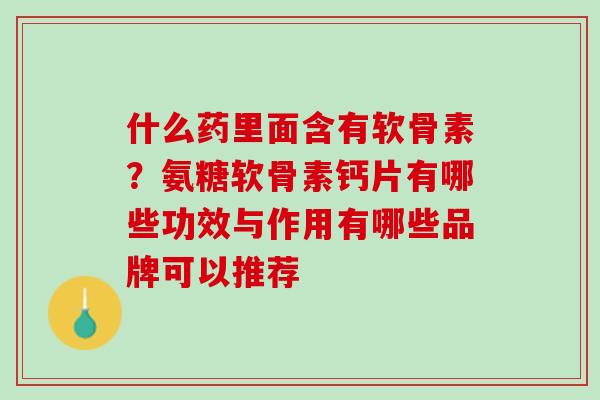 什么药里面含有软骨素？氨糖软骨素钙片有哪些功效与作用有哪些品牌可以推荐