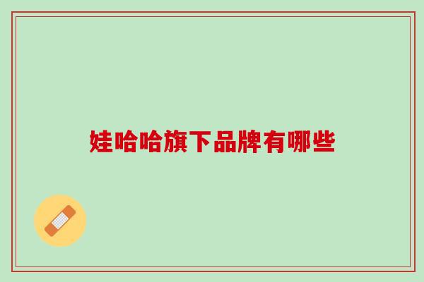 娃哈哈旗下品牌有哪些
