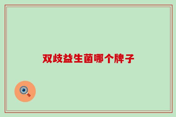 双歧益生菌哪个牌子