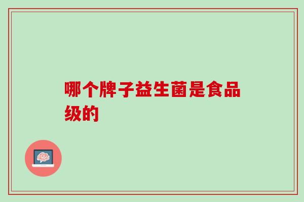 哪个牌子益生菌是食品级的