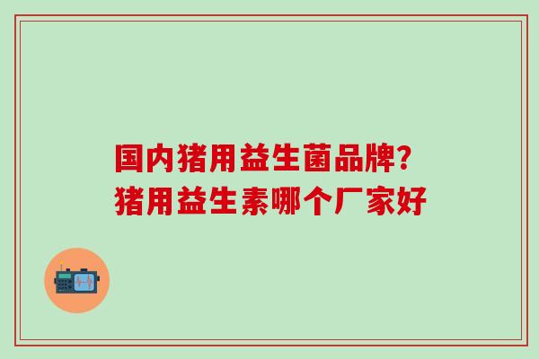 国内猪用益生菌品牌?猪用益生素哪个厂家好 国内猪用益生菌品牌?猪用益生素哪个厂家好