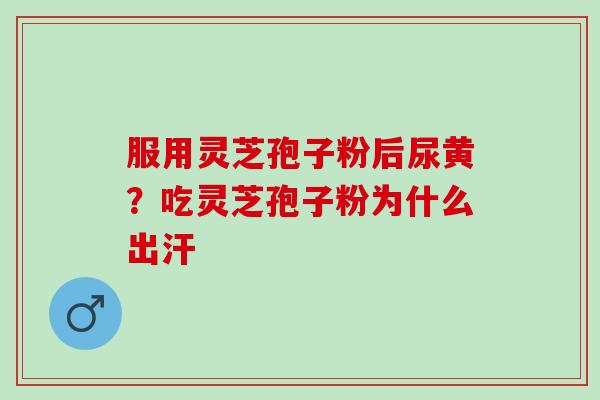 服用灵芝孢子粉后尿黄？吃灵芝孢子粉为什么出汗