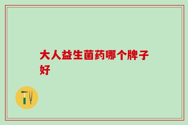 大人益生菌药哪个牌子好