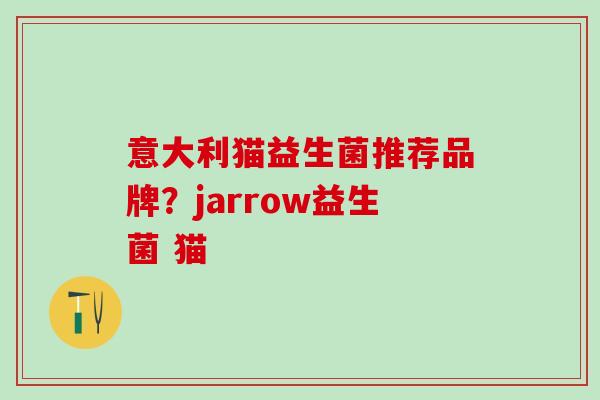 意大利猫益生菌推荐品牌？jarrow益生菌 猫
