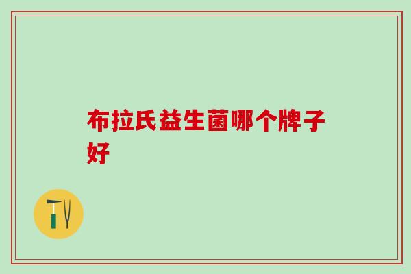 布拉氏益生菌哪个牌子好