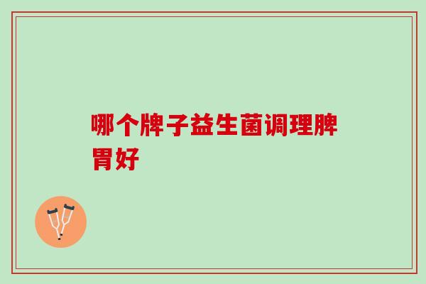 哪个牌子益生菌调理脾胃好