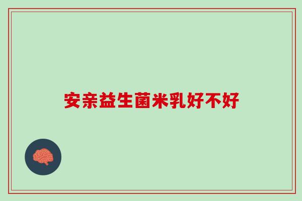 安亲益生菌米乳好不好