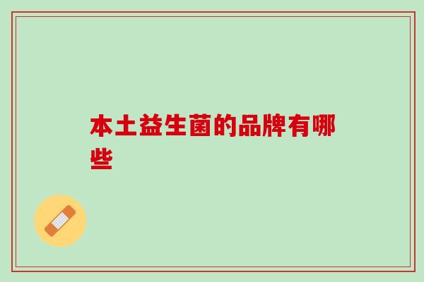 本土益生菌的品牌有哪些