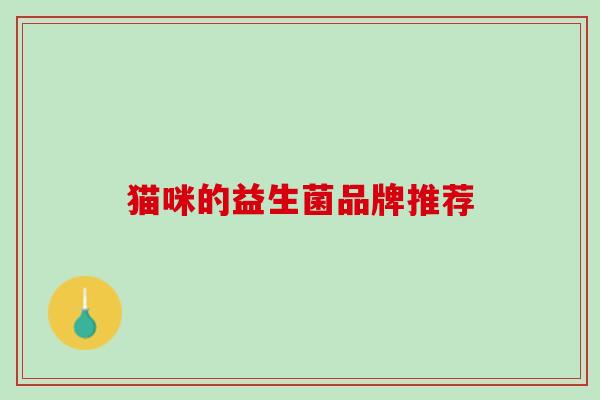 猫咪的益生菌品牌推荐