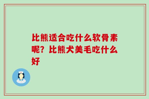比熊适合吃什么软骨素呢？比熊犬美毛吃什么好
