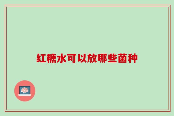 红糖水可以放哪些菌种
