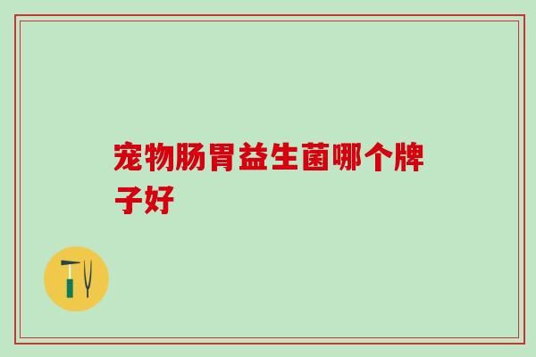 宠物肠胃益生菌哪个牌子好