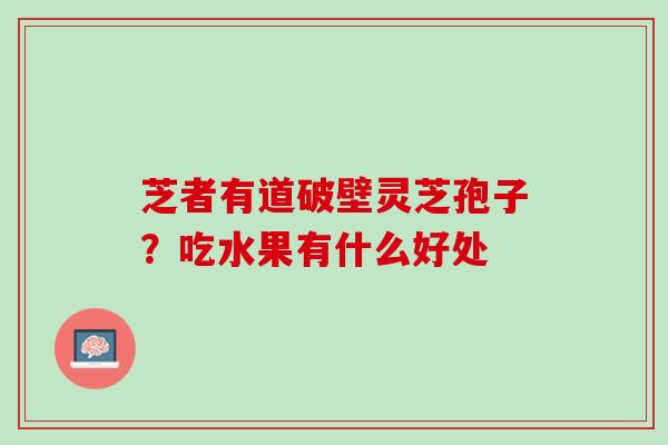 芝者有道破壁灵芝孢子？吃水果有什么好处
