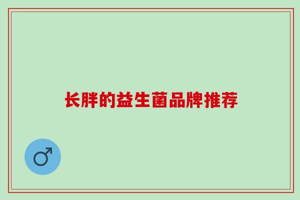 长胖的益生菌品牌推荐