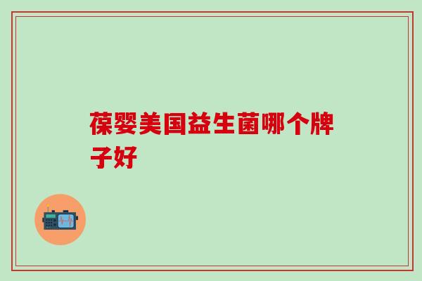 葆婴美国益生菌哪个牌子好