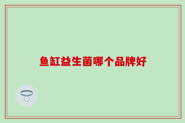 鱼缸益生菌哪个品牌好