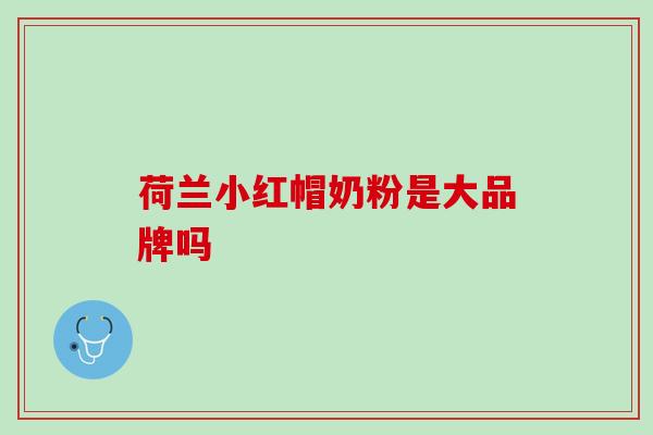 荷兰小红帽奶粉是大品牌吗