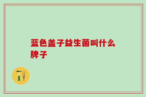 蓝色盖子益生菌叫什么牌子
