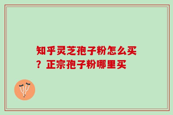 知乎灵芝孢子粉怎么买？正宗孢子粉哪里买