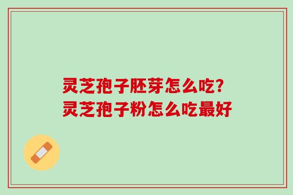 灵芝孢子胚芽怎么吃？灵芝孢子粉怎么吃最好