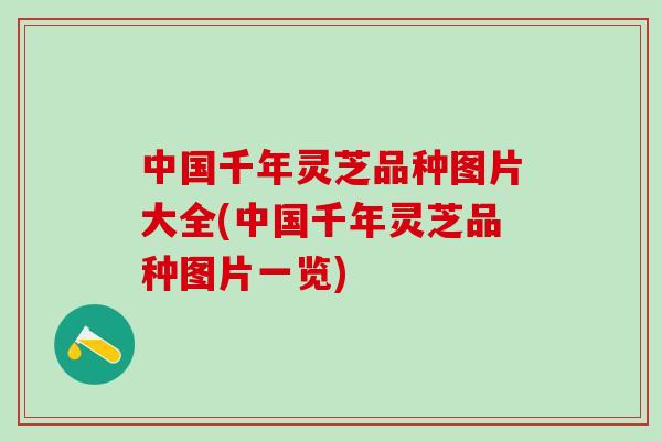 中国千年灵芝品种图片大全(中国千年灵芝品种图片一览)