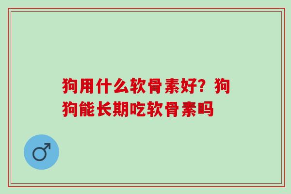 狗用什么软骨素好？狗狗能长期吃软骨素吗