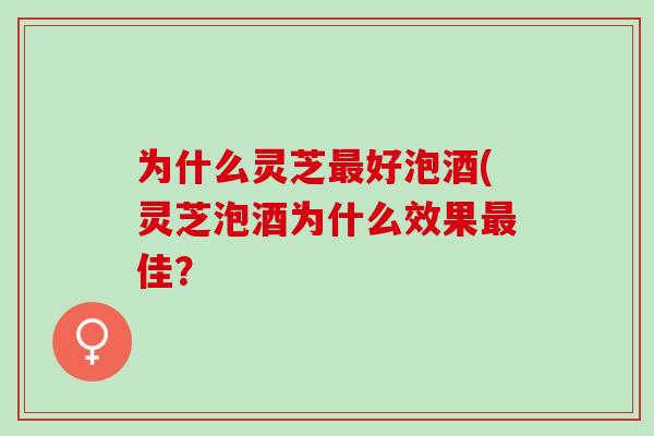 为什么灵芝好泡酒(灵芝泡酒为什么效果佳? 为什么灵芝好泡酒(灵芝泡酒为什么效果佳?