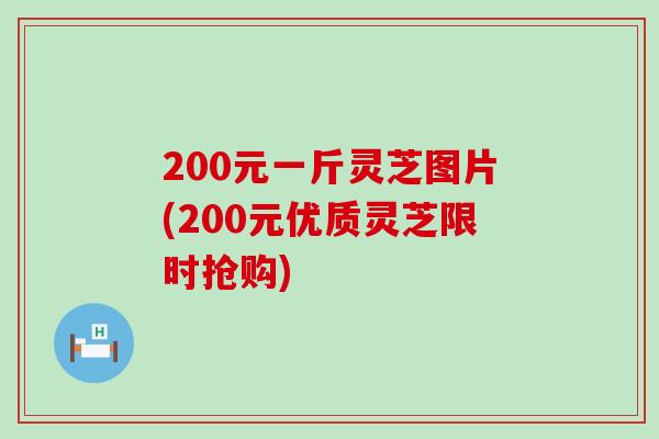 200元一斤灵芝图片(200元优质灵芝限时抢购)