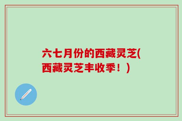 六七月份的西藏灵芝(西藏灵芝丰收季！)