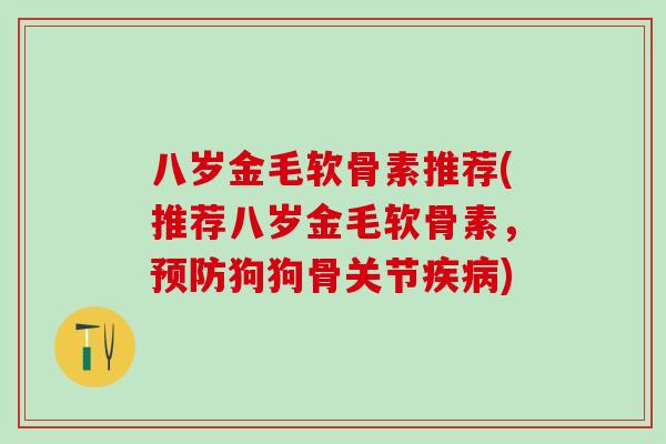 八岁金毛软骨素推荐(推荐八岁金毛软骨素，预防狗狗骨关节疾病)