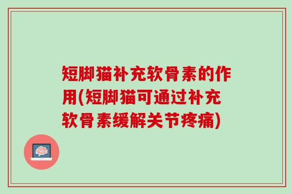 短脚猫补充软骨素的作用(短脚猫可通过补充软骨素缓解关节疼痛)