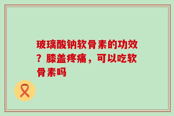 玻璃酸钠软骨素的功效？膝盖疼痛，可以吃软骨素吗