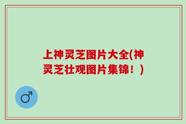 上神灵芝图片大全(神灵芝壮观图片集锦！)