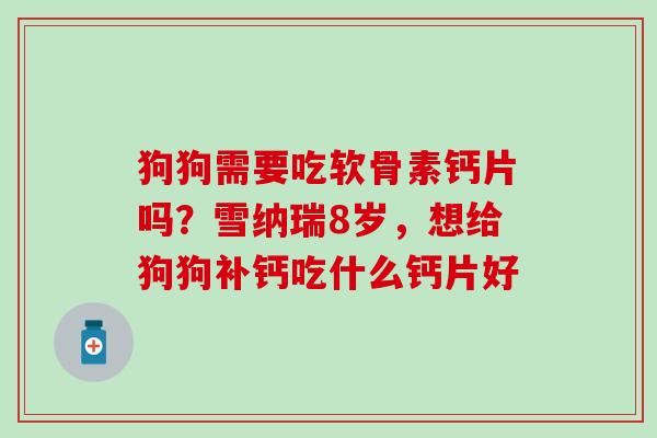 狗狗需要吃软骨素钙片吗？雪纳瑞8岁，想给狗狗补钙吃什么钙片好
