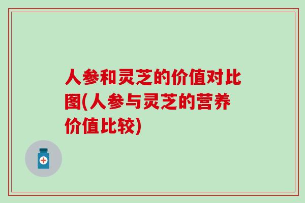 人参和灵芝的价值对比图(人参与灵芝的营养价值比较)
