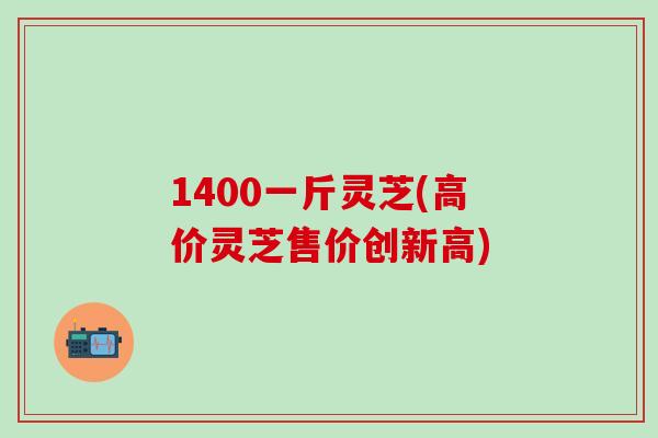 1400一斤灵芝(高价灵芝售价创新高)