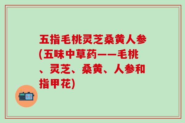 五指毛桃灵芝桑黄人参(五味中草药——毛桃、灵芝、桑黄、人参和指甲花)