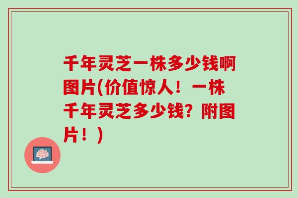 千年灵芝一株多少钱啊图片(价值惊人!一株千年灵芝多少钱?附图片!) 千年灵芝一株多少钱啊图片(价值惊人!一株千年灵芝多少钱?附图片!)