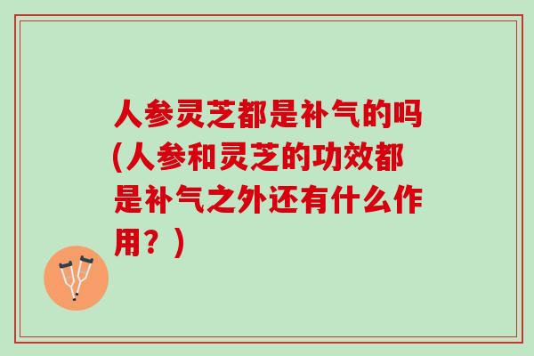 人参灵芝都是补气的吗(人参和灵芝的功效都是补气之外还有什么作用？)
