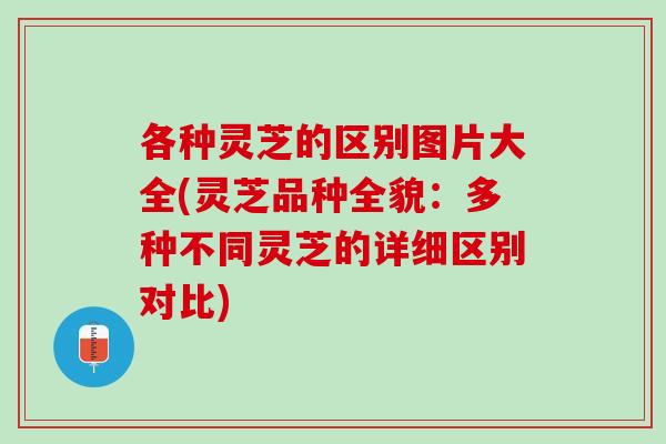 各种灵芝的区别图片大全(灵芝品种全貌：多种不同灵芝的详细区别对比)