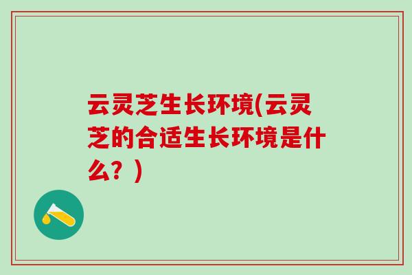 云灵芝生长环境(云灵芝的合适生长环境是什么？)