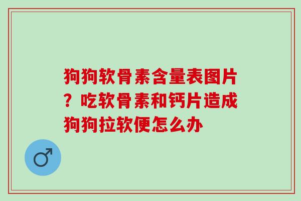 狗狗软骨素含量表图片？吃软骨素和钙片造成狗狗拉软便怎么办