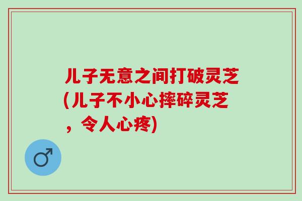 儿子无意之间打破灵芝(儿子不小心摔碎灵芝,令人心疼) 儿子无意之间打破灵芝(儿子不小心摔碎灵芝,令人心疼)