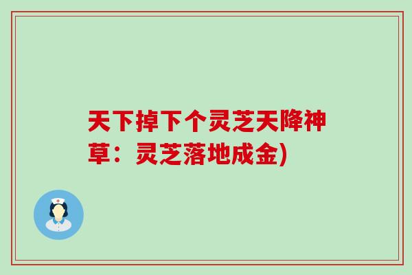 天下掉下个灵芝天降神草：灵芝落地成金)