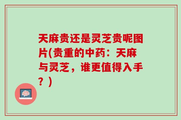 天麻贵还是灵芝贵呢图片(贵重的中药：天麻与灵芝，谁更值得入手？)