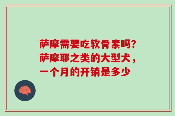 萨摩需要吃软骨素吗？萨摩耶之类的大型犬，一个月的开销是多少